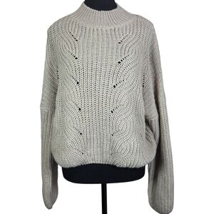 Rag Poets Cream Sweater Size L